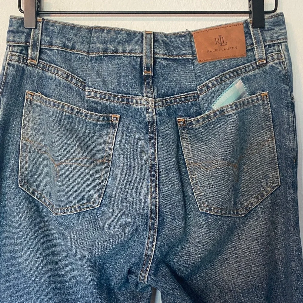 Ralph Lauren Women’s Patchwork Boyfriend Fit Blue Jeans - Picture 6 of 11